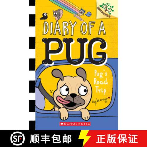 【3-4周达】Pug's Road Trip: A Branches Book (Diary of a Pug #7): Volume 7 [9781338713503]
