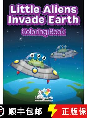 【3-4周达】Little Aliens Invade Earth Coloring Book [9781683773313]