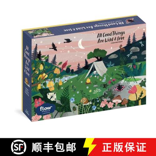 【3-4周达】All Good Things Are Wild and Free: 1,000-Piece Puzzle (Flow) Adults Families Picture Quote... [9781523509379]