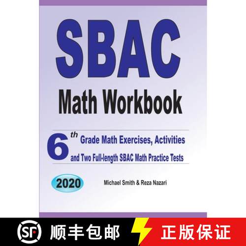 【3-4周达】SBAC Math Workbook: 6th Grade Math Exercises, Activities, and Two Full-Length SBAC Math Pr... [9781646126460]