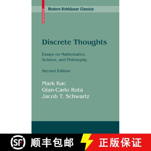 【3-4周达】Discrete Thoughts : Essays on Mathematics, Science and Philosophy (Second Edition 1992) [9780817647742]