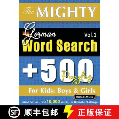 【3-4周达】The Mighty German Word Search - 500 Puzzles for Kids: Boys & Girls - Delta Classics - Gian... [9798349047015]