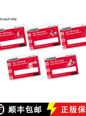 【3-4周达】Read Write Inc. Phonics: Get Writing! Red Ditty Books 6-10 Pack of 50 [9780198373988]