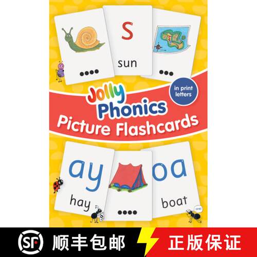 【3-4周达】Jolly Phonics Picture Flash Cards: In Print Letters [9781844144396]