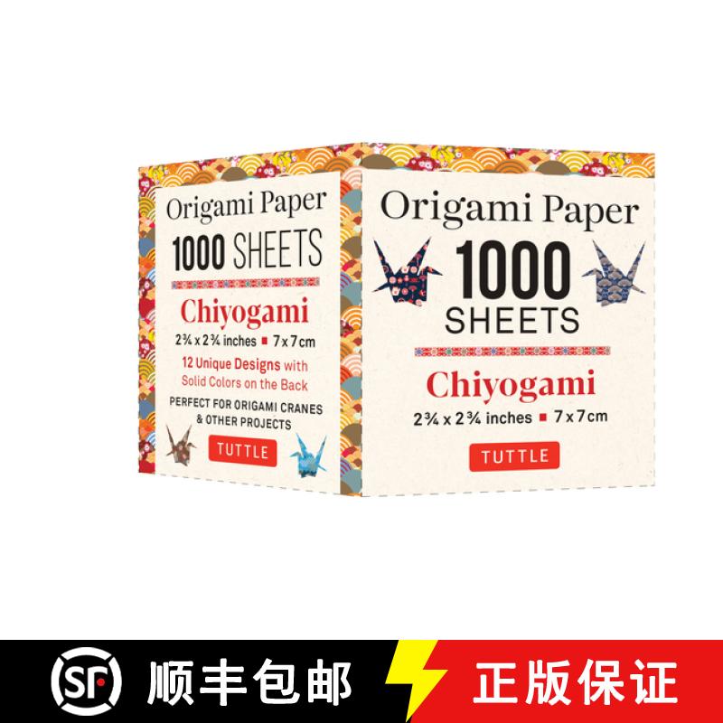 【3-4周达】Origami Paper Chiyogami 1,000 sheets 2 3/4 in (7 cm): Tuttle Origami Paper: High-Quality D... [9780804855006]