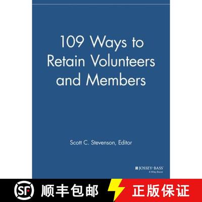 【3-4周达】109 Ways to Retain Volunteers and Members [9781118693179]