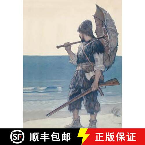 【3-4周达】Robinson Crusoe: The original edition of 1920 with color [9783959402064]