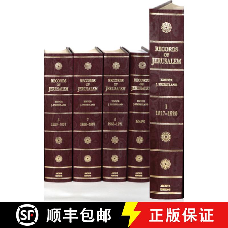 【3-4周达】Records of Jerusalem 1917-1971 9 Volume Hardback Set: - Records of Jerusalem 1917-1971 9 V... [9781840970050]
