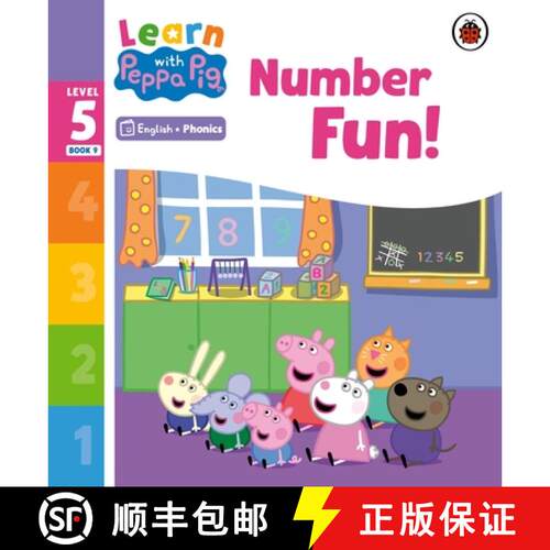 【3-4周达】Learn with Peppa Phonics Level 5 Book 9  Number Fun! (Phonics Reader) [9780241577165]