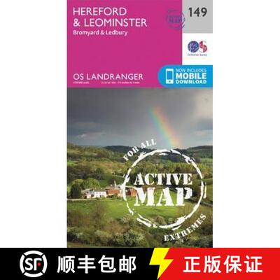 【3-4周达】Hereford & Leominster, Bromyard & Ledbury [9780319474723]