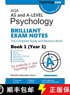 【3-4周达】AQA AS and A-level Psychology BRILLIANT EXAM NOTES (Year 1): The Complete Study and Revisi... [9781906468965]