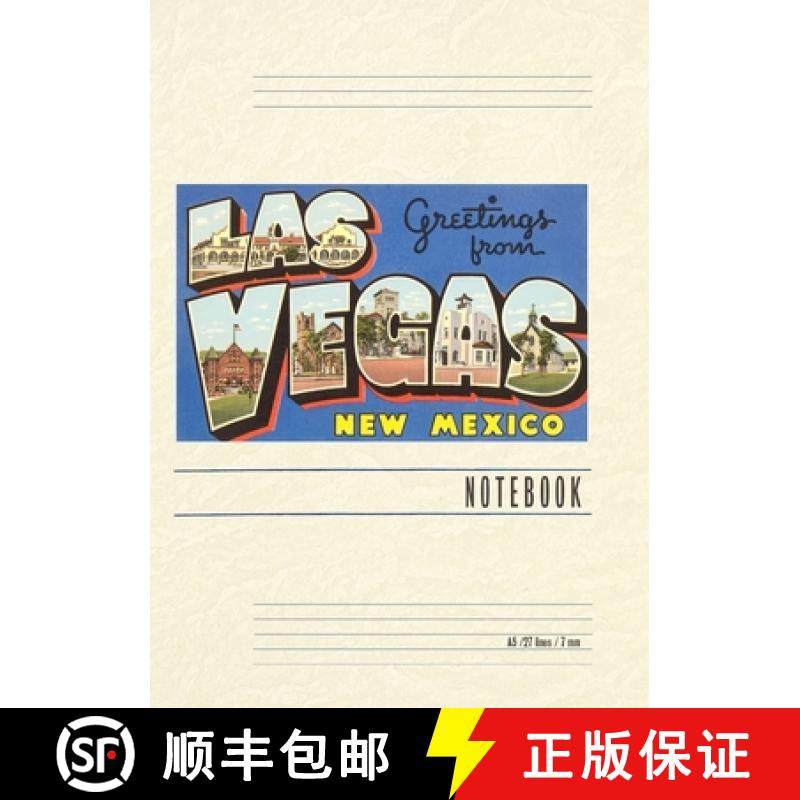预订 Vintage Lined Notebook Greetings from Las Vegas, New Mexico [9798385436484]