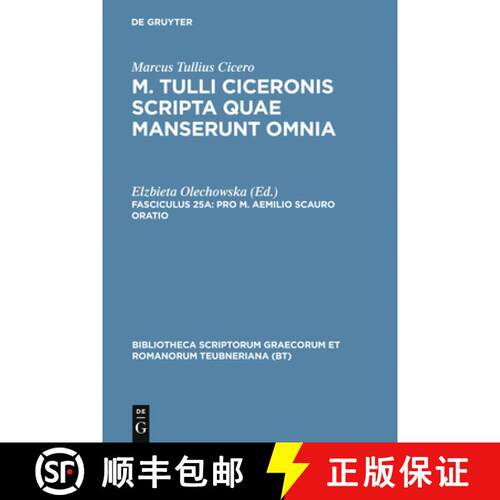 【3-4周达】精装 Scripta Quae Manserunt Omnia, CB [9783598711244]