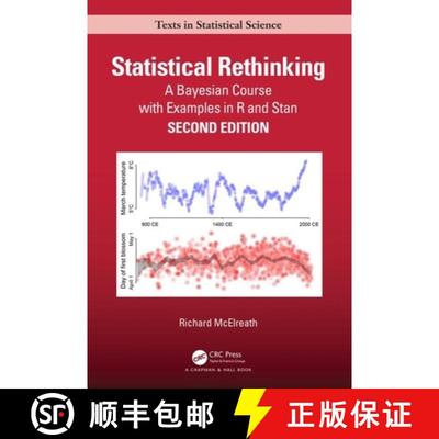 现货 统计反思 Statistical Rethinking: A Bayesian Course with Examples in R and Stan [9780367139919]
