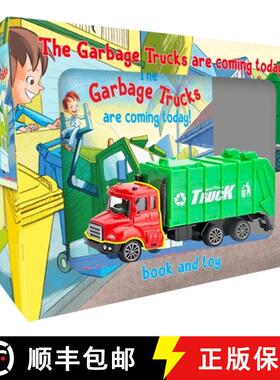 【3-4周达】The Garbage Trucks are Coming Today! Gift Box : Book and truck with flashing lights and sound [9781921580727]