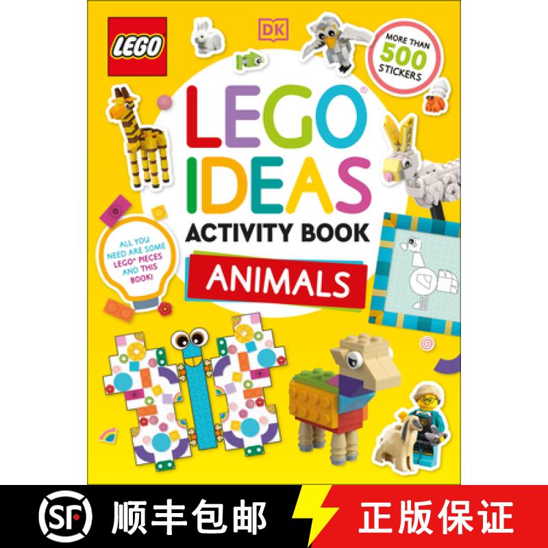 【3-4周达】Lego Ideas Activity Book Animals: Packed with Lego Building and Sticker Activities and Fun... [9780593965559]