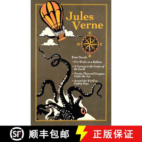 【3-4周达】Jules Verne: Four Novels: Five Weeks in a Balloon / A Journey to the Center of the Earth /... [9781607103172]