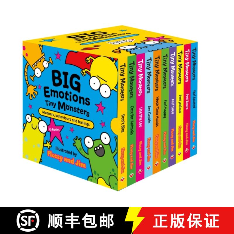 【3-4周达】Big Emotions Tiny Monsters 10-Book Collection: Manners, Behaviours and Feelings [9781802635683]