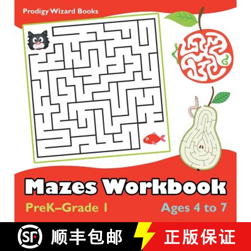 【2-3周达】Mazes Workbook | PreK-Grade 1 - Ages 4 to 7 [9781683230816]