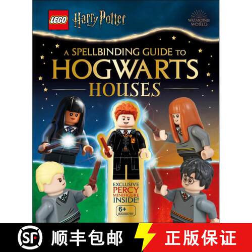【3-4周达】精装 LEGO Harry Potter A Spellbinding Guide to Hogwarts Houses: With Exclusive Percy Weasl... [9780744054682]