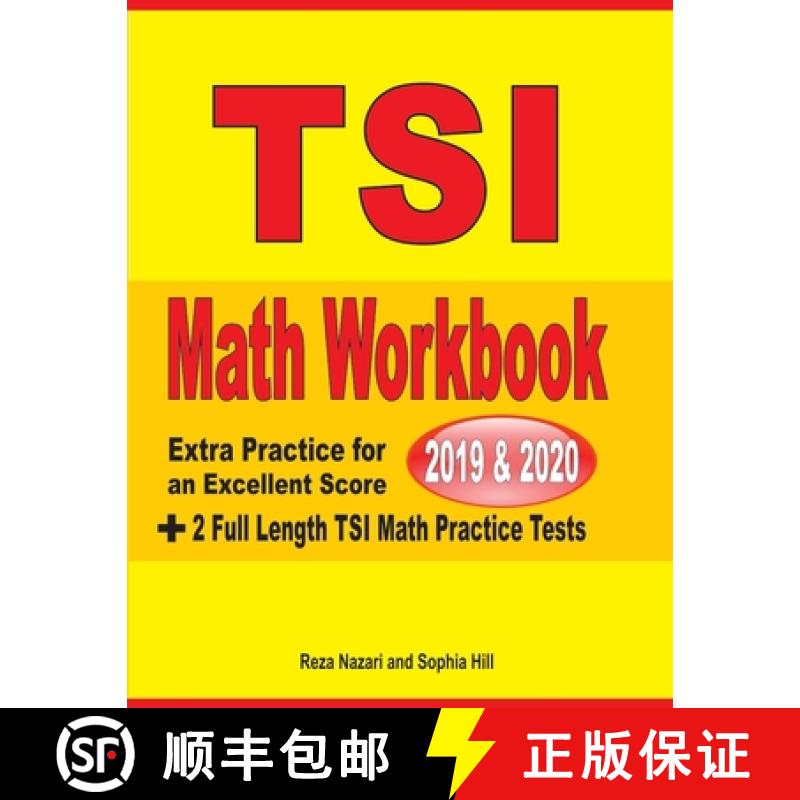 【3-4周达】TSI Math Workbook 2019 & 2020: Extra Practice for an Excellent Score + 2 Full Length TSI M... [9781646122097]