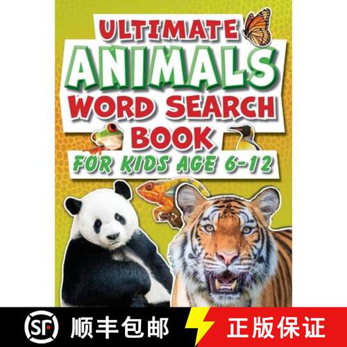 【3-4周达】Word Search Book For Kids 6-12 Ultimate Animals: Fun Facts Puzzle Activity Book For Primar... [9781913467494]