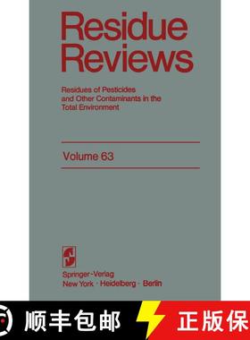 【3-4周达】Residue Reviews: Resideus of Pesticides and Other Contaminants in the Total Environment [9781461394099]