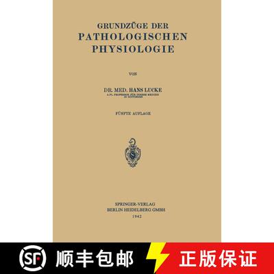 【3-4周达】Grundzüge der Pathologischen Physiologie (5. Auflage 1942) [9783662355077]