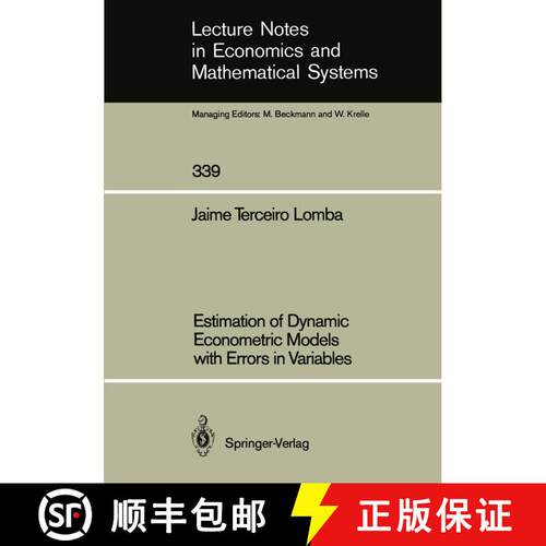 【3-4周达】Estimation of Dynamic Econometric Models with Errors in Variables [9783540523581]