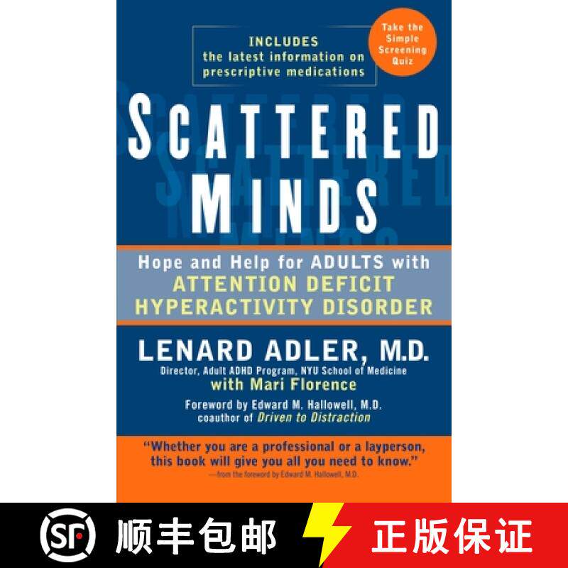 【3-4周达】Scattered Minds: Hope and Help for Adults with Attention Deficit Hyperactivity Disorder [9780399533402]
