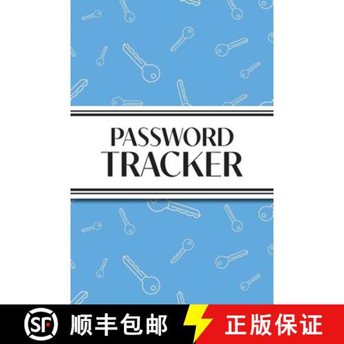 【3-4周达】Password Tracker (Blue Keys): 6x9 Alphabetical Password Logbook for Easy Organization [9781834120348]