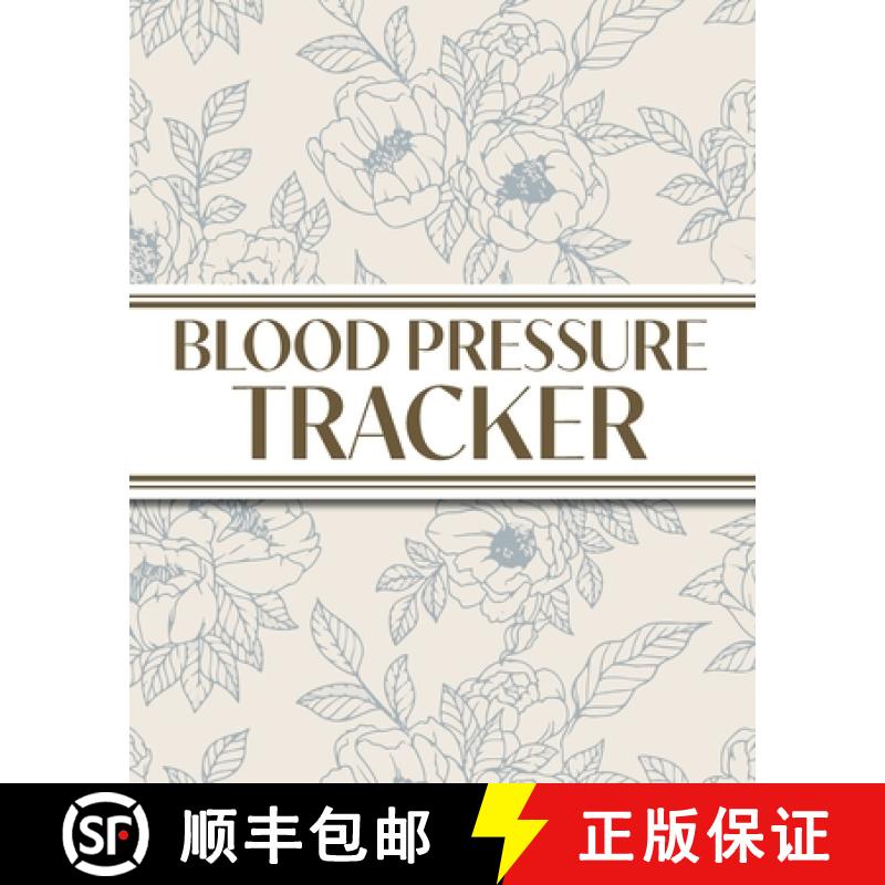 【3-4周达】XL Large Print 1-Year Blood Pressure Tracker (Blue Roses on Cream): 8x10 52+ Extra Weeks L... [9781834120607]