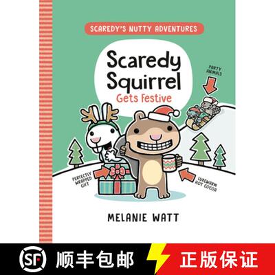 【3-4周达】Scaredy Squirrel Gets Festive: (A Graphic Novel) [9780593307625]