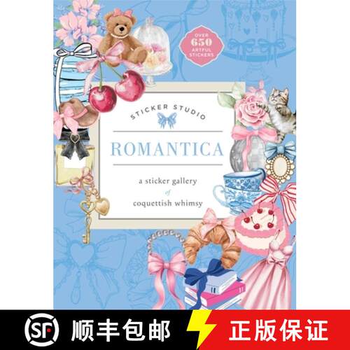 【3-4周达】精装 Sticker Studio: Romantica: A Sticker Gallery of Coquettish Whimsy [9781250396549]