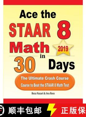 【3-4周达】Ace the STAAR 8 Math in 30 Days: The Ultimate Crash Course to Beat the STAAR 8 Math Test [9781970036589]