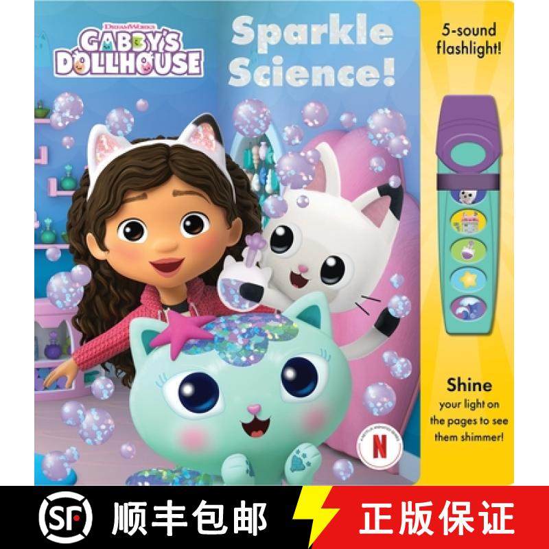 【3-4周达】Gabbys Dollhouse Sparkle Science Glow Flashlight [9781503772755]