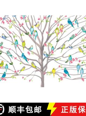 预订 Tree of Budgies Note Cards (14 Cards, 15 Self-Sealing Envelopes) [9781441343154]