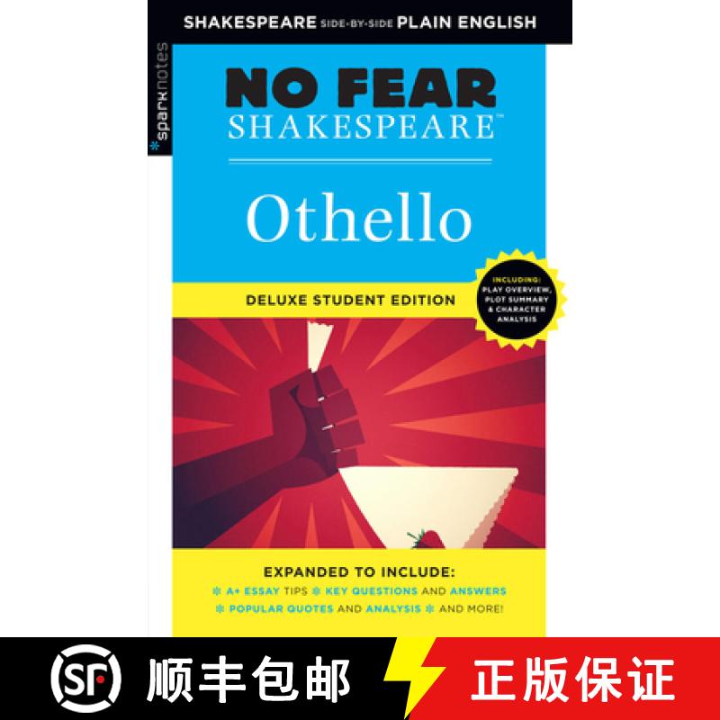 预订 Othello: No Fear Shakespeare Deluxe Student Editions - Shakespeare Side-By-Side Plain English [9781411479708]