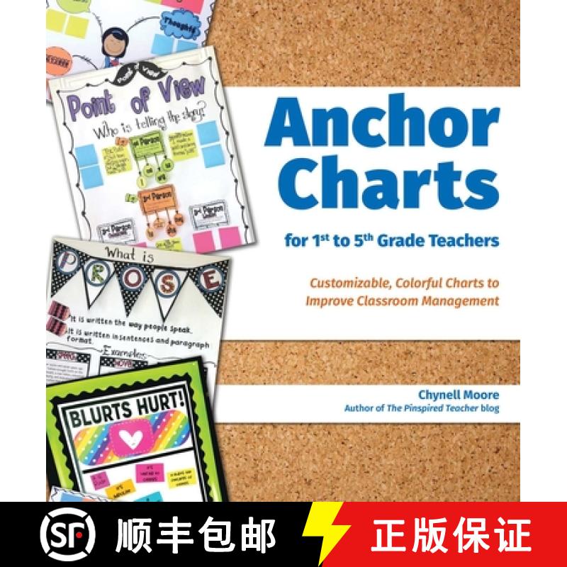 【3-4周达】Anchor Charts for 1st to 5th Grade Teachers: Customizable Colorful Charts to Improve Class... [9781612438405]