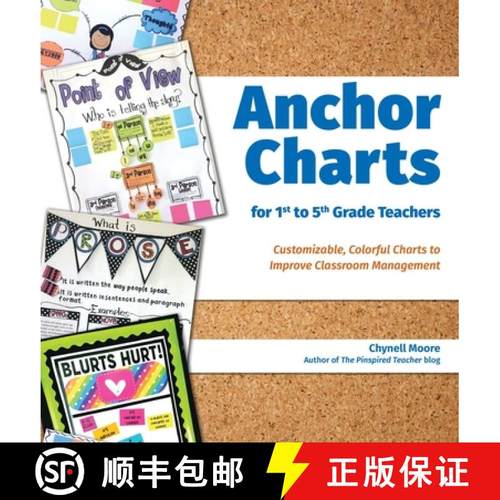 【3-4周达】Anchor Charts for 1st to 5th Grade Teachers: Customizable Colorful Charts to Improve Class... [9781612438405]