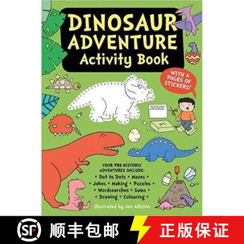 【3-4周达】Dinosaur Adventure Activity Book [9781787080058]