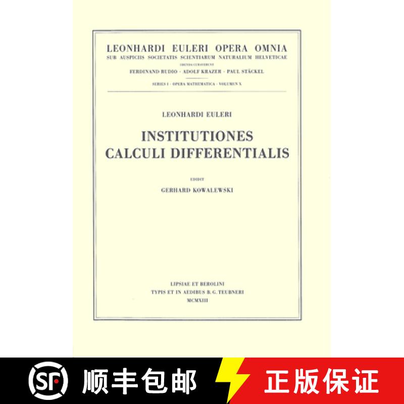 【3-4周达】Institutiones Calculi Differentialis [9783764314095]