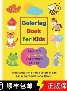 预订 Coloring Book for Kids Ages 1-5: 60 Pages of Activity & Coloring Book for Kids. 2nd Edition [9783039611935]