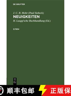 【3-4周达】J. C. B. Mohr (Paul Siebeck): Neuigkeiten. 3/1934 [9783112695418]