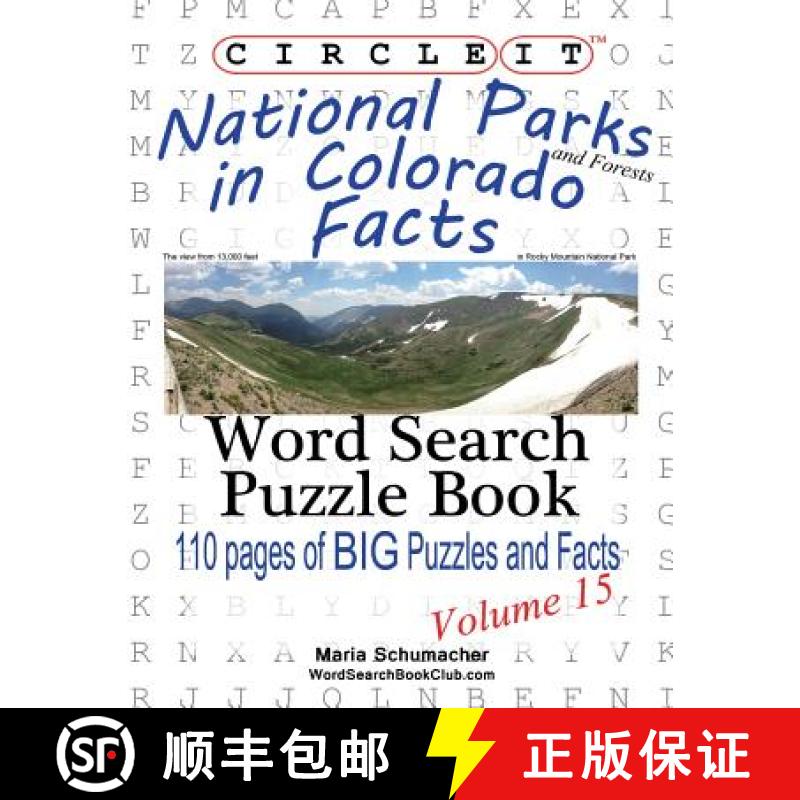 【3-4周达】Circle It, National Parks and Forests in Colorado Facts, Word Search, Puzzle Book [9781938625312]