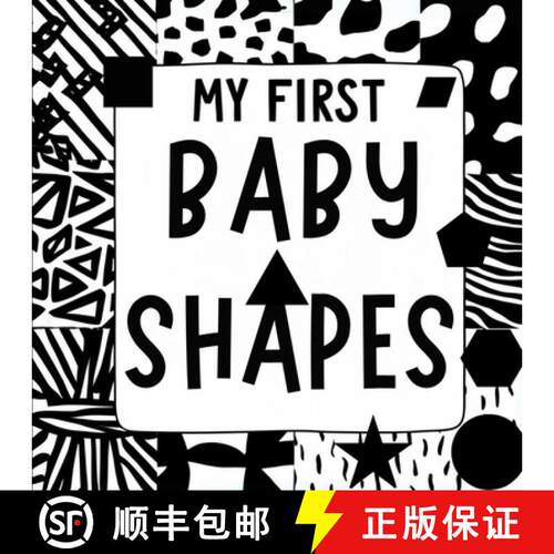 【3-4周达】My First Baby Shapes: Amazing childrens books ages 0-3 High Contrast excellent baby book f... [9789843582171]