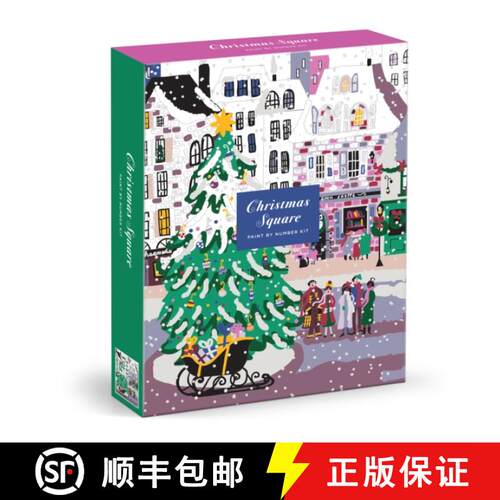 【3-4周达】Joy Laforme Christmas Square 9 x 12 Paint by Number Kit [9780735385856]