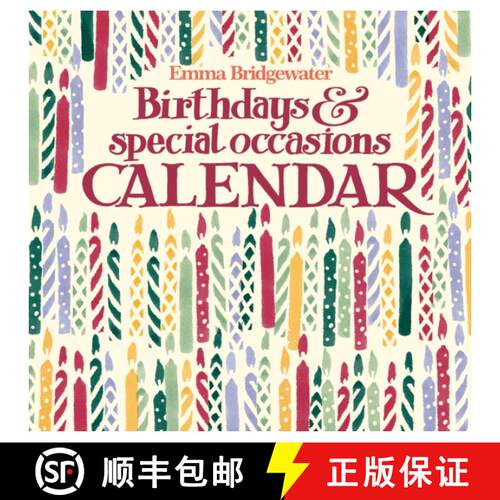 【3-4周达】Emma Bridgewater Birthday Candles Perpetual Midi Calendar 2025 [9781529841329]