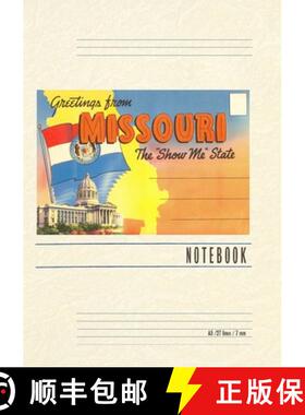 预订 Vintage Lined Notebook Postcard Folder, Greetings from Missouri [9798385445073]