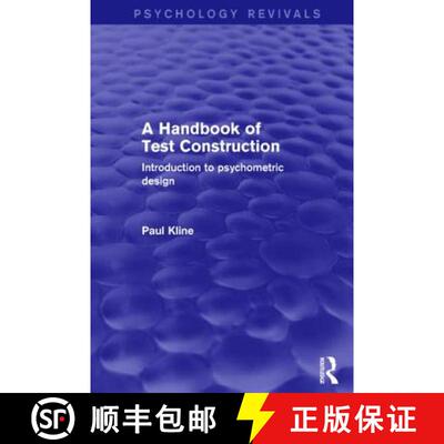【3-4周达】A A Handbook of Test Construction (Psychology Revivals): Introduction to Psychometric Design [9781138905115]